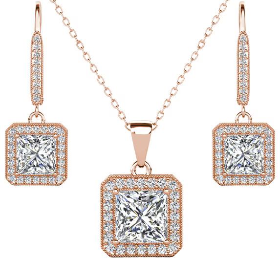 Cate & Chloe Ivy Jewelry Set with Simulated Diamond Crystals Gift for Women